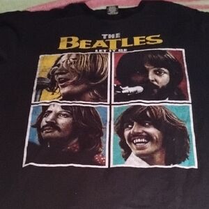 Men's Black Vintage XL The Beatles Let It Be 90s Yeah Band Music